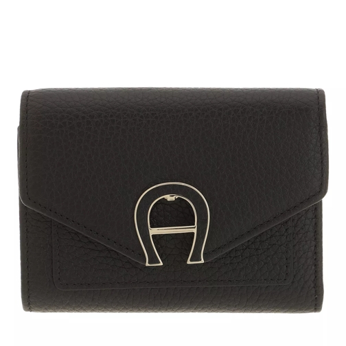 AIGNER Combination Wallet Black Flap Wallet