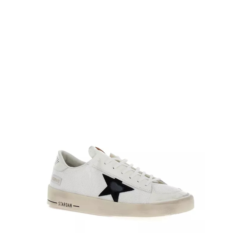 Golden Goose Low-Top-Sneaker Stardan Net Upper Shiny Leather Toe And Heel Suede Grey(Image 4)