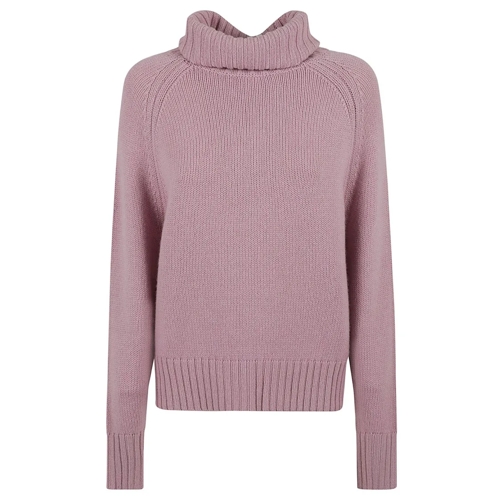 Allude Pull à col roulé Blush Pink Virgin Wool-Cashmere Blend Roll Neck Sw Pink