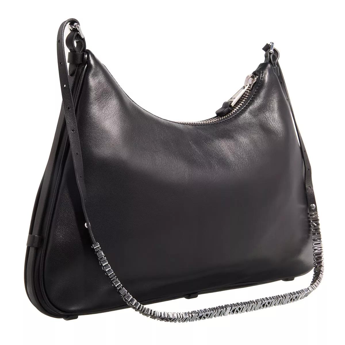 Moschino Hobo bags Mini Lettering in zwart
