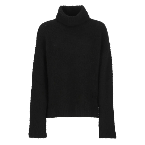 Uma Wang Pull à col roulé Black Wool Blend Sweater For Black