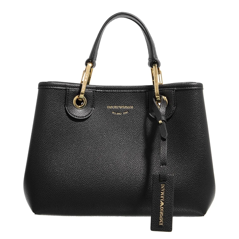 Emporio Armani Tote Shopping S Simil Cervo - Shopping S Simil Cervo Nero/Silver