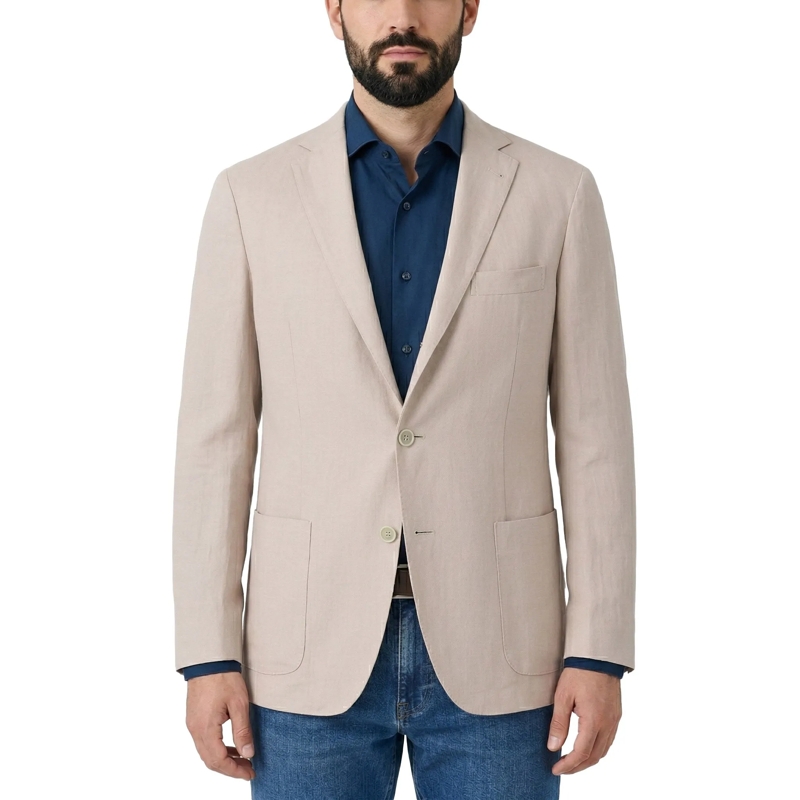 Eleventy Anzugjacke Sakko aus Leinenmix pink(Image 2)