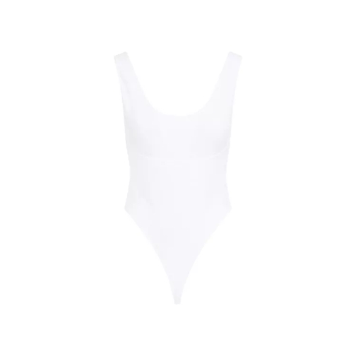 Alaia White Cut Out Cotton Body White 