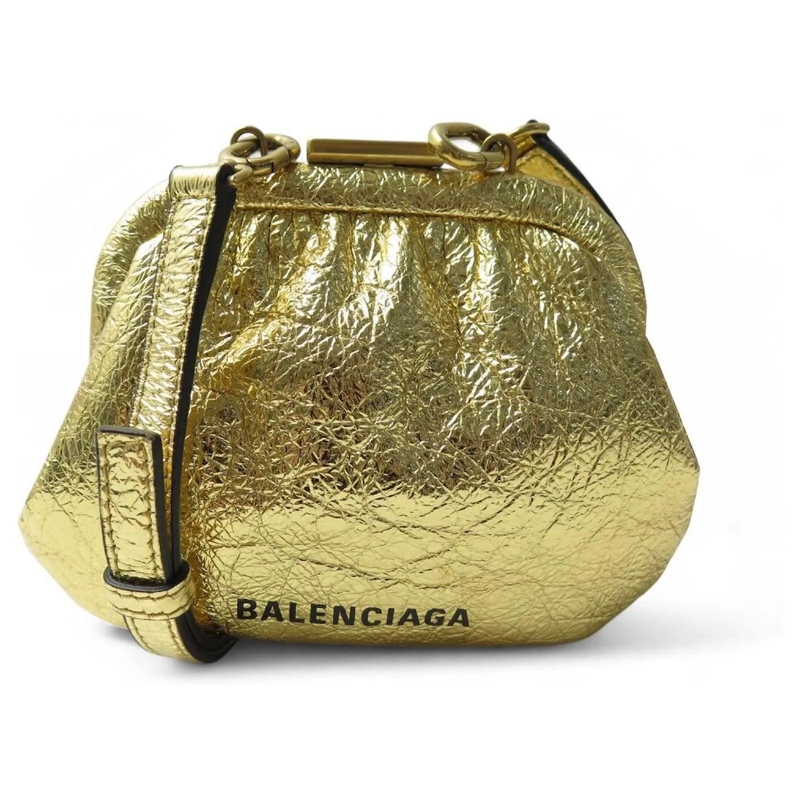 Balenciaga Crossbody Bag NEUE BALENCIAGA 618915 GOLD LEATHER CLUTCH-TASCHE  gold