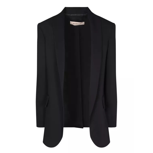 Blanca Vita Black Jacket With Open Front Black 