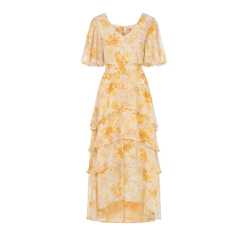 Claire Luise Maxikleid Kleid gelb