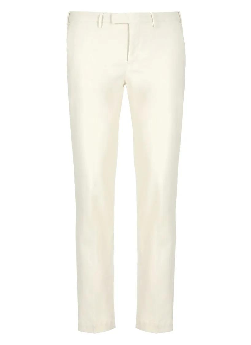 Pt Torino - Ivory Cotton Trousers - Größe 54 - beige