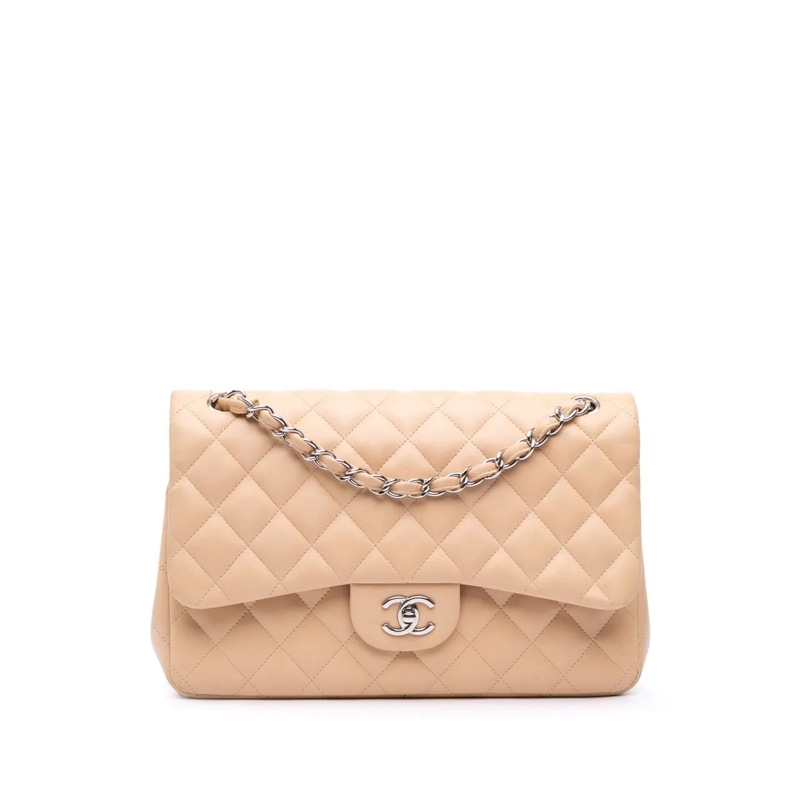 Chanel Sac à bandoulière Jumbo Classic Lambskin Double Flap braun