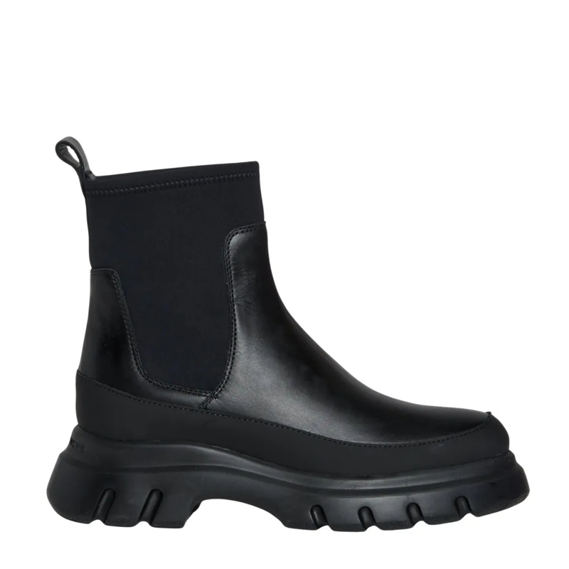 Voile Blanche Bottes Black Leather Chelsea Boot Black