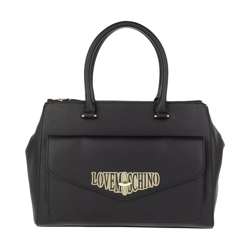 Love Moschino Flap Handle Bag Nero Rymlig shoppingväska