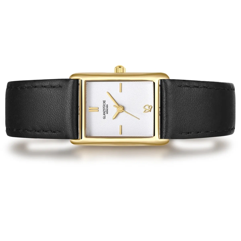 Glanzstücke München Automatikuhr Damen Armbanduhr Echtleder gold(Image 3)
