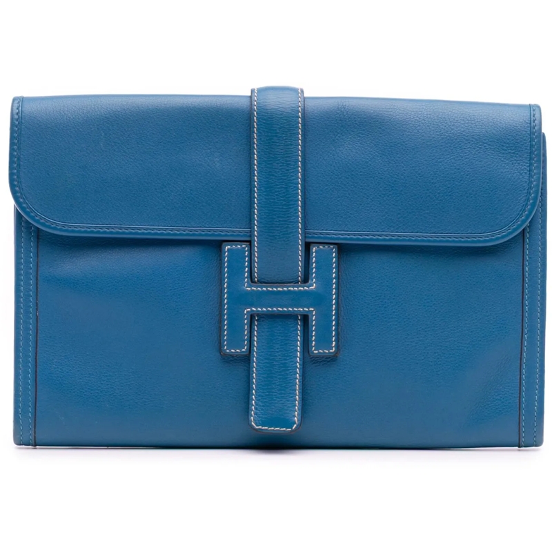 Hermès Pochette Swift Jige Elan 29 blau