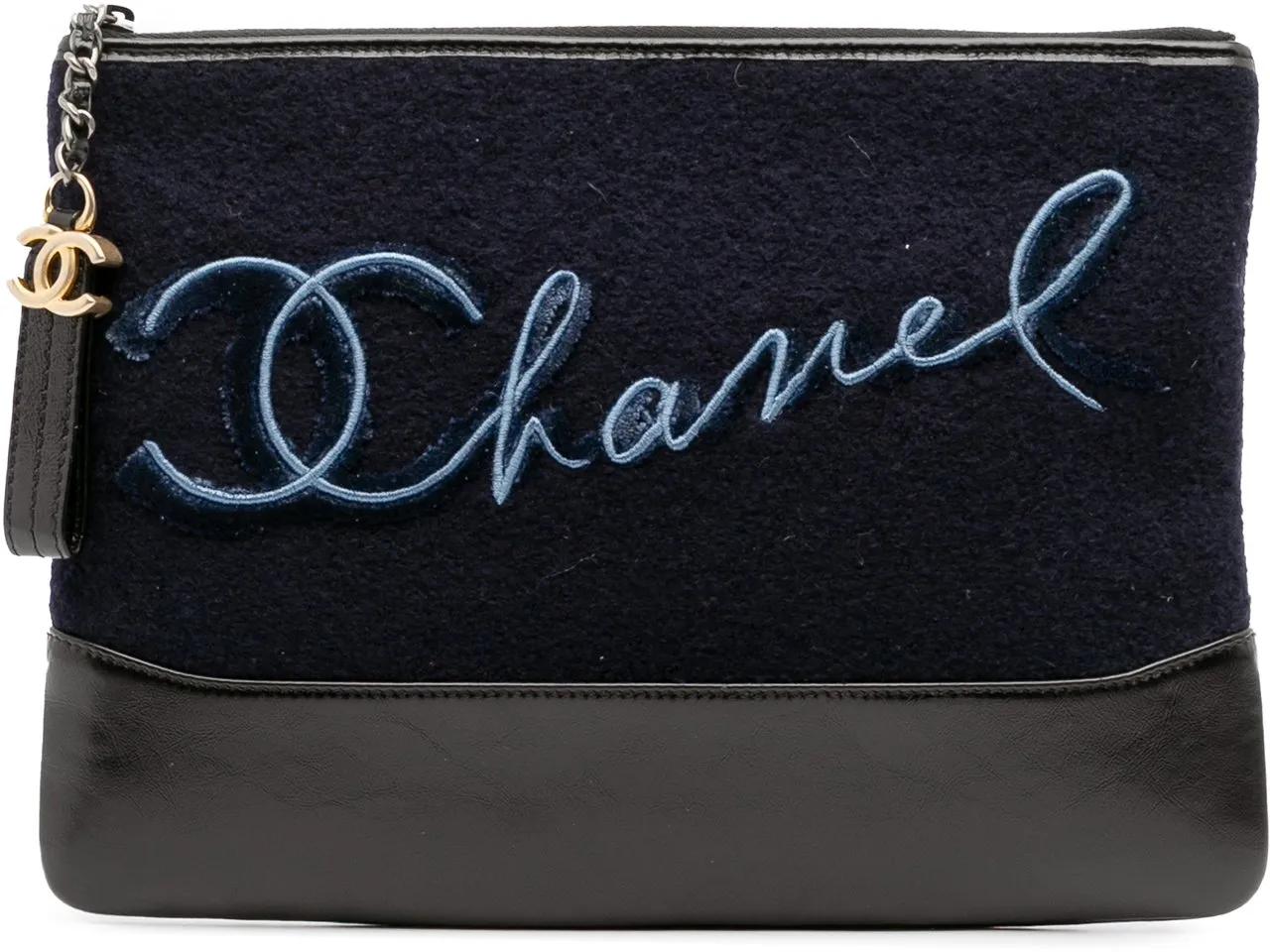 Chanel Clutches - Paris-Hamburg Wool Embroidered Gabrielle Clutch - Gr. unisize - in Blau - für Damen