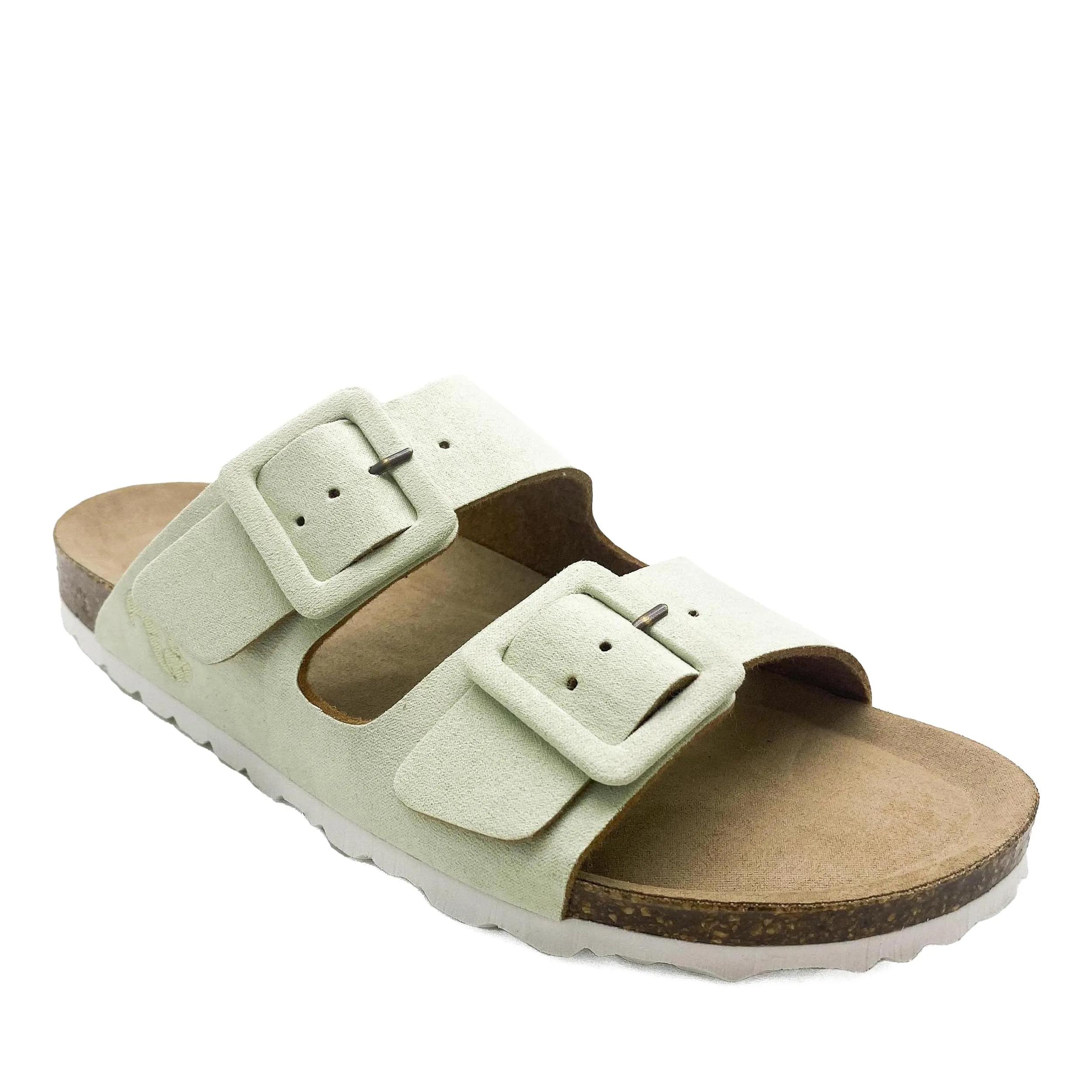 thies Sneakers - thies 1856 ® Eco Bio Covered Sandal vegan light em - Gr. 42 (EU) - in Grün - für Damen