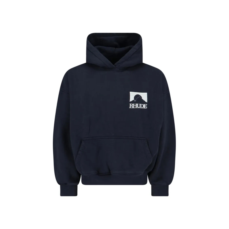 Rhude  Minimalist Blue Sweater With Ribbed Detailing Blue