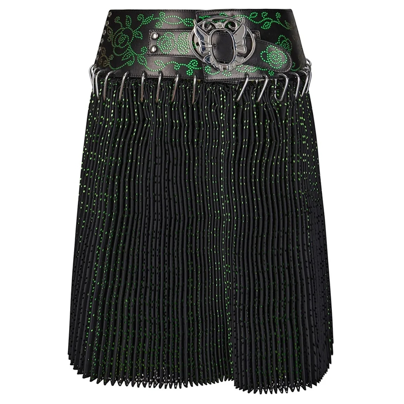 Chopova Lowena Midirok Shuffle Knee Carabiner Skirt Black