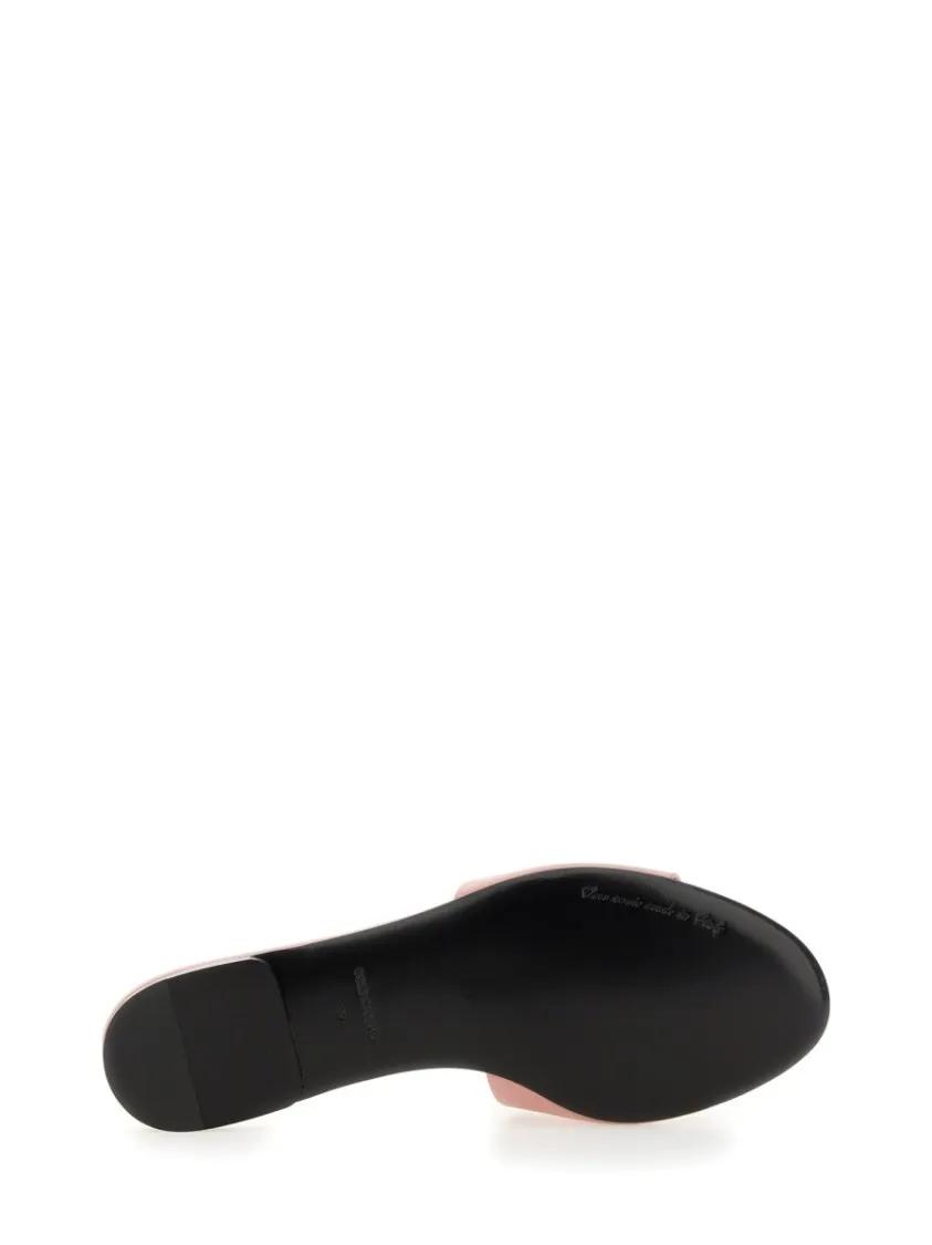 Thumbnail - Dolce&Gabbana Sandalen - Leather Slide Sandal - Gr. 36 (EU) - in Rosa - für Damen