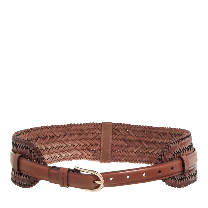 Michael Kors 85Mm Braided Waist Belt Set Luggage Waist Belt