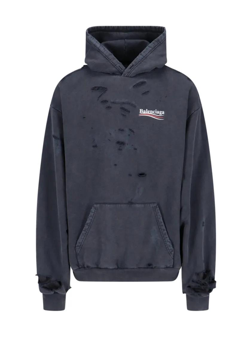 Thumbnail - Balenciaga - Political Campaign" Hoodie – Black - Größe S - schwarz