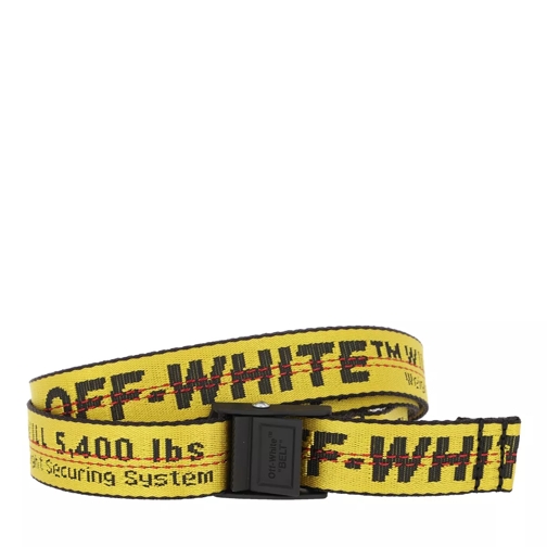 Off-White Mini Industrial Belt Yellow Black Cintura in tessuto