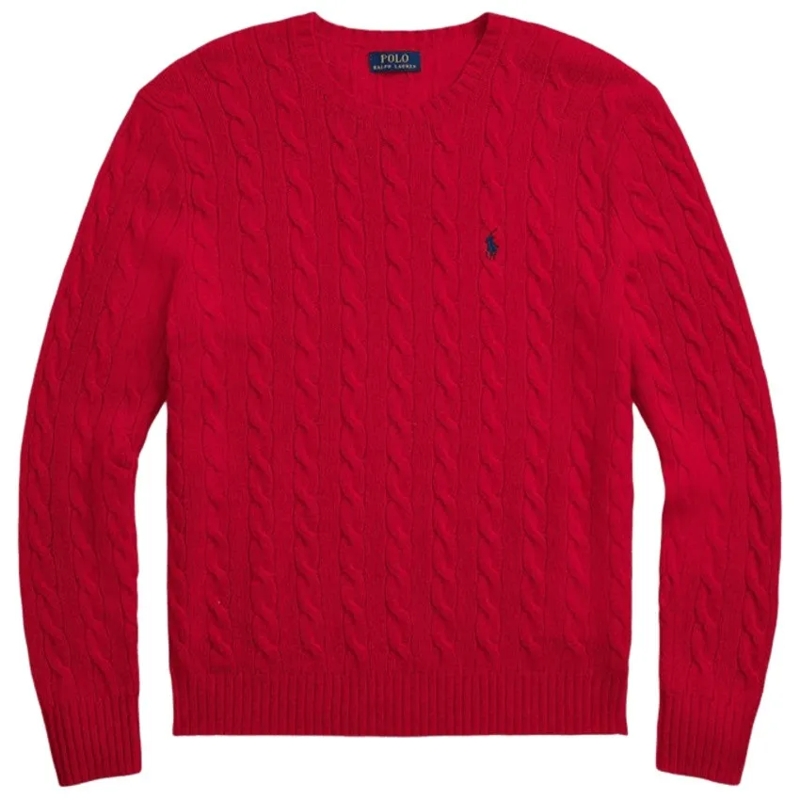 Polo Ralph Lauren Pullover Cable-Knit Red Sweater Red