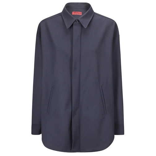 THE LATEST Übergangsjacke Oversized Shirt Jacket Blue