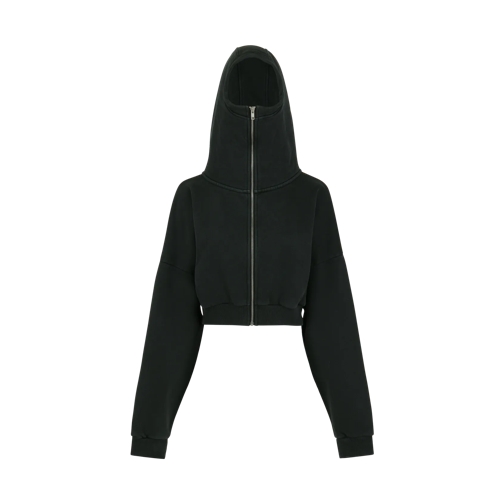 ENTIRE STUDIOS Hoodie Cropped Full Zip Kapuzenjacke SOOT SOOT