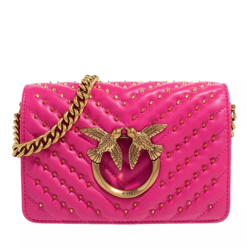 Pinko Love Click Mini  Barbabietola Ch-Antique Gold Crossbody Bag