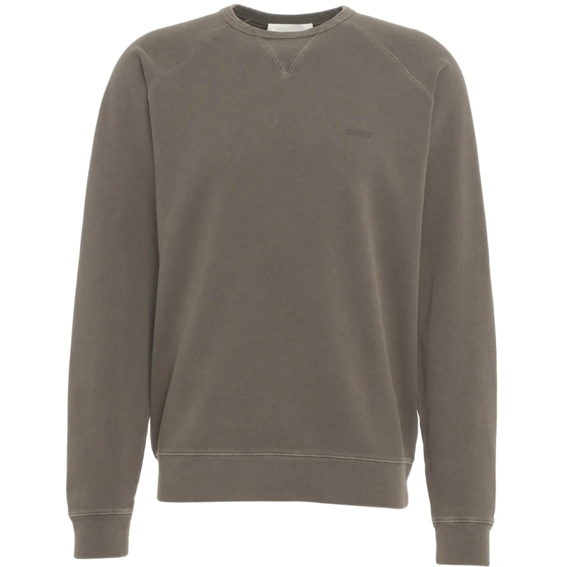 Closed T-Shirt Sweatshirt with logo lettering braun
