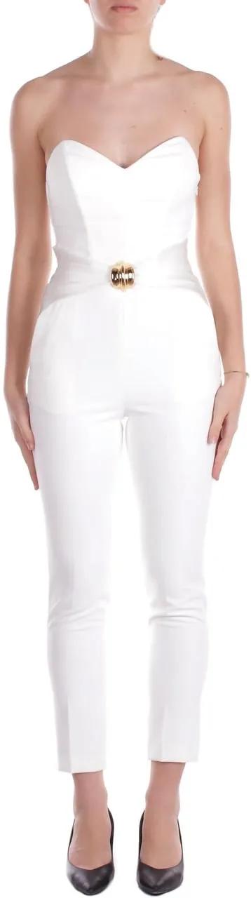 Thumbnail - Elisabetta Franchi - Trousers Ivory - Größe 42 - weiß
