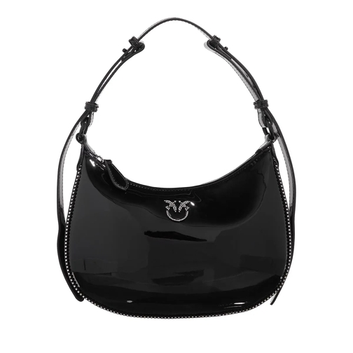 PINKO Shoulder Bag Half Moon Mini Fl Nero Limousine Block Color