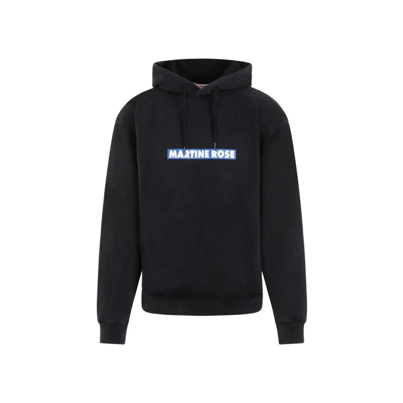 Martine Rose  Classic Black Cotton Hoodie Black
