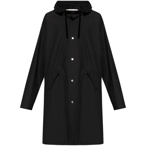 Jil Sander Black Logo Parka Jacket Black Parka-Mäntel