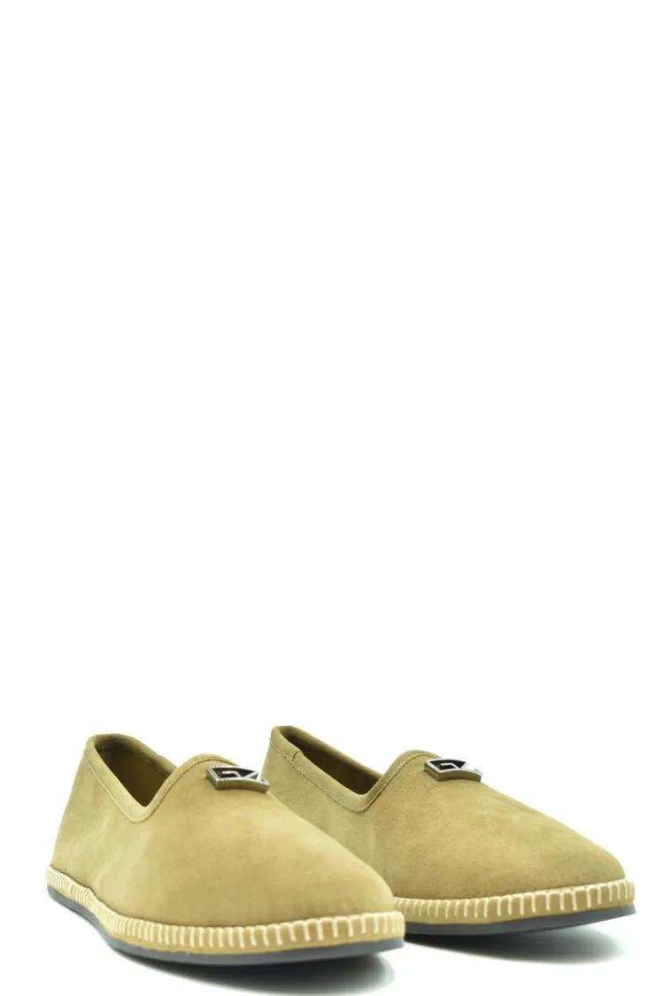Thumbnail - Giuseppe Zanotti Loafer - Velvet Slip-On Heels With Refined Metallic Emblem - Gr. 44 (EU) - in Grün - für Damen
