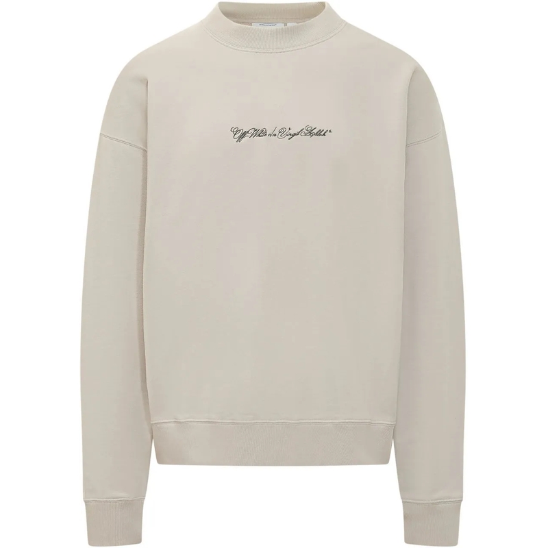 Off-White  Felpa Girocollo con Logo weiß
