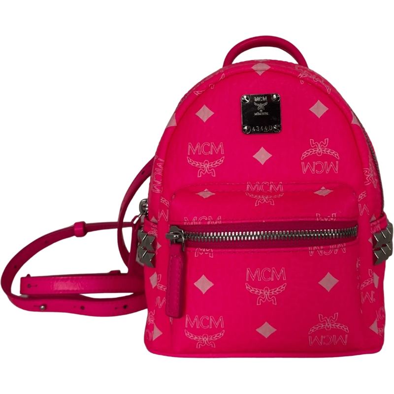 MCM Rucksack MCM Mini Stark Backpack Neon Pink rose
