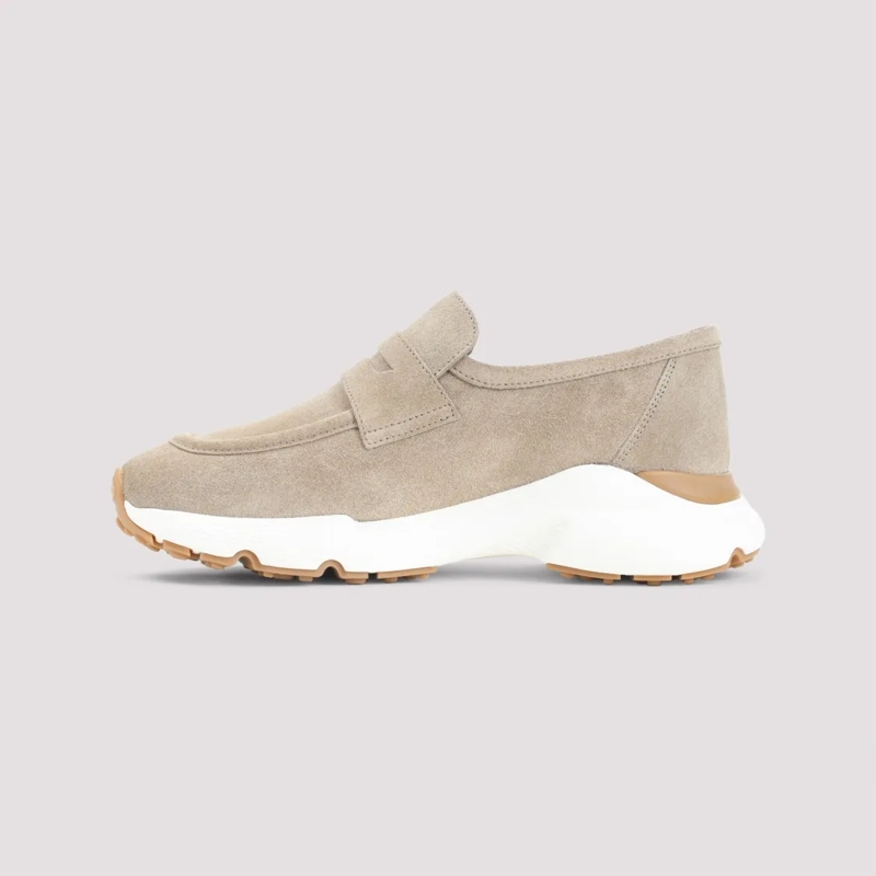 Tod's Lage-top sneaker Loafer-Inspired Suede Sneakers Neutrals