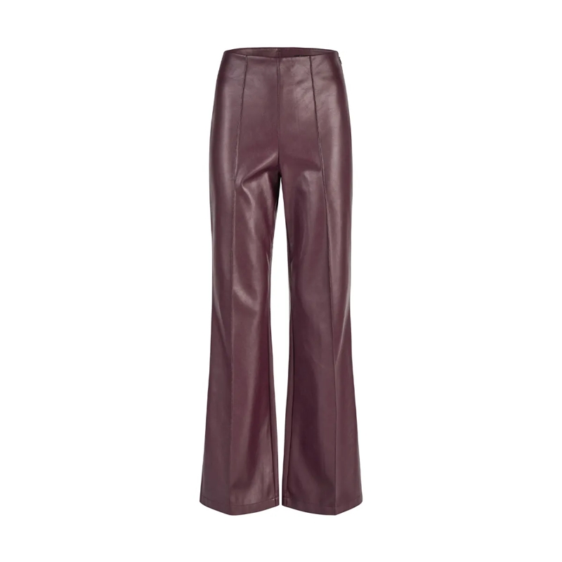 Marc Aurel Lederhose Diese Flared Hose aus weichem Faux Leather verbind lila