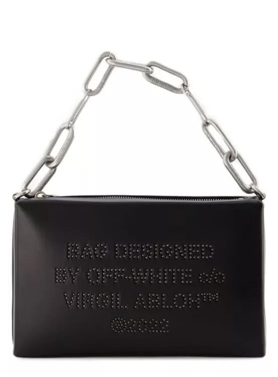 Off-White Shopper - Block Pouch Hobo Bag  - Black/White - Leather - Gr. unisize - in Schwarz - für Damen