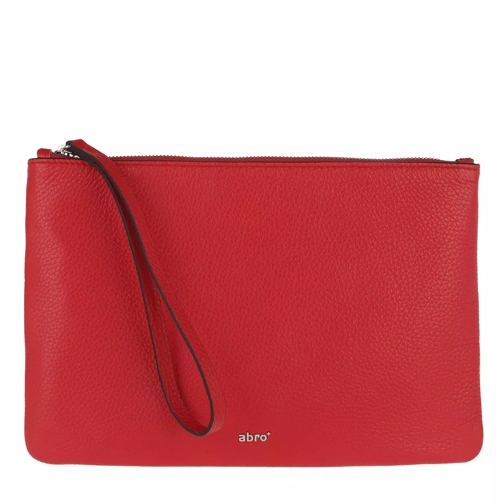 Abro Calf Adria Clutch Red Handväska med väskrem