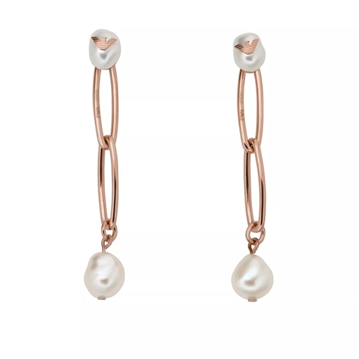 Emporio Armani Stainless Steel Drop Earrings Rose Gold-Tone Pendant d'oreille