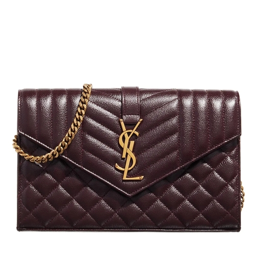 Saint Laurent Crossbody Bag Cassandre Chain Wallet Brown