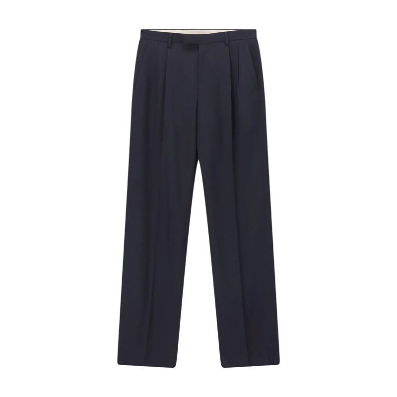 Valentino Garavani Stoffhose Straight-Fit Hose aus Schurwolle dunkelblau