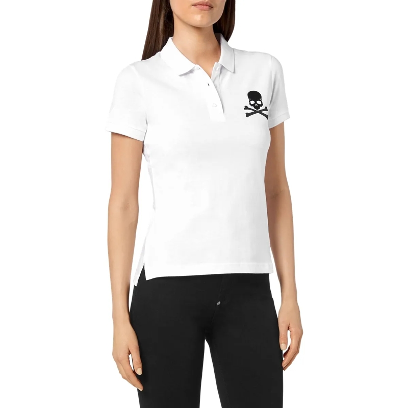 Philipp Plein Top Poloshirt weiss
