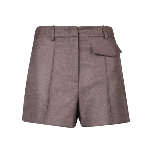 Blanca Vita Stretch Fabric Shorts Brown Korte broek