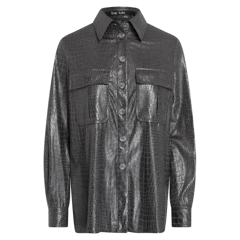 Marc Aurel Hemd Überhemd grau