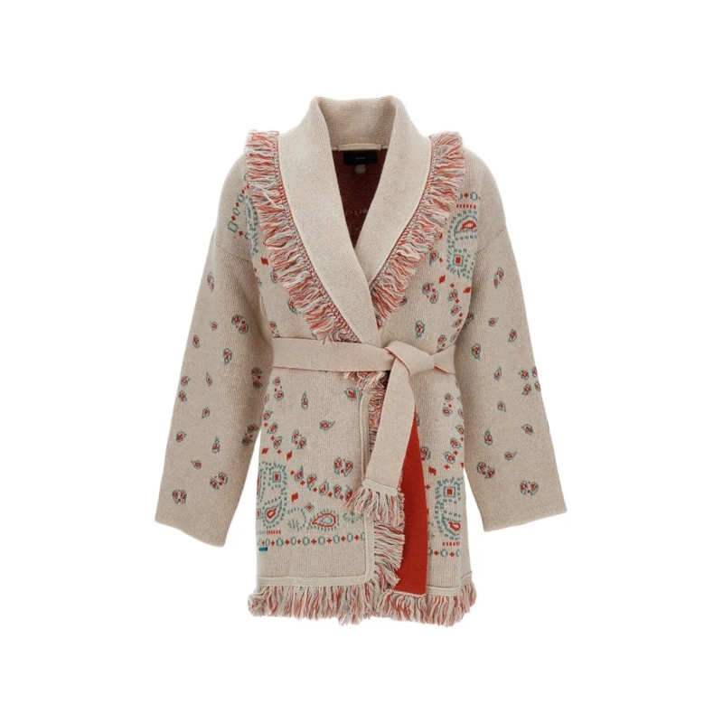 Alanui Strickjacke Classic White Sweater With Minimalist Design Neutrals