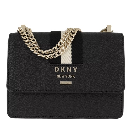 DKNY Liza SM Shoulder Flap Black/Gold Sac à bandoulière