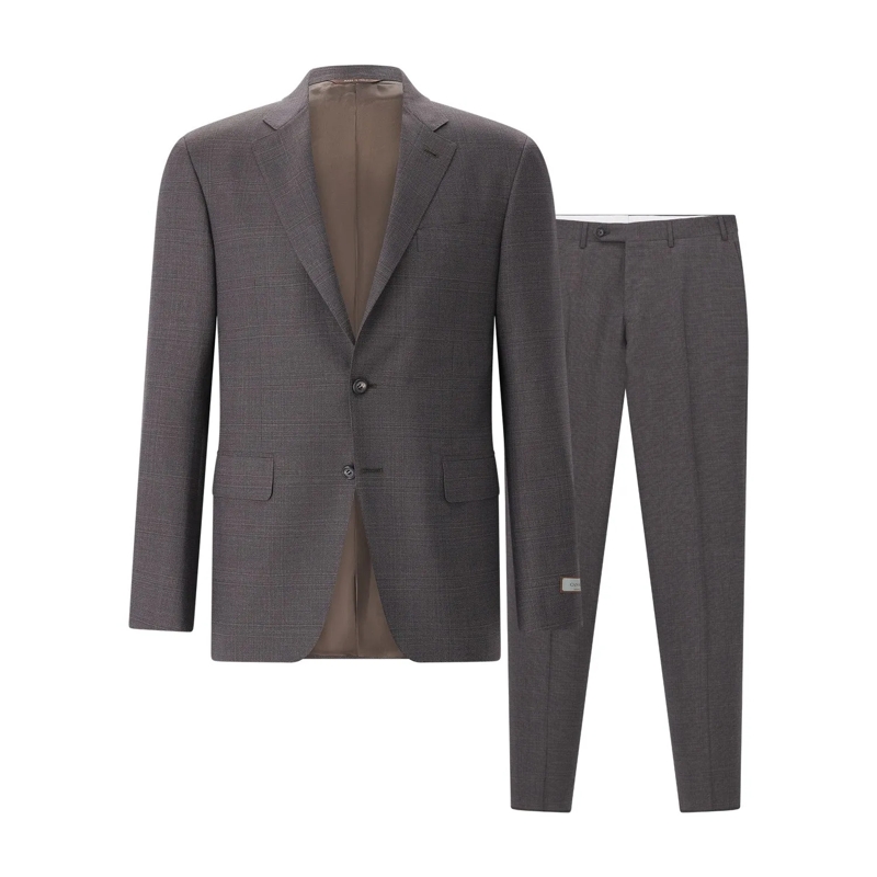 Canali Combinaison de costume Zweiteiliger Regular-Fit Anzug Kei braun